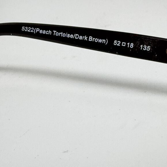 Coach Eyeglasses HC 6075Q 5322 Peach Brown Rectangular 52[]18 135 H19558 - Picture 5 of 7